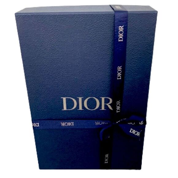 Christian Dior Textured Navy Gift Box with Tissue & Ribbon – 15.5” x 10.5” x 3” - Picture 1 of 10